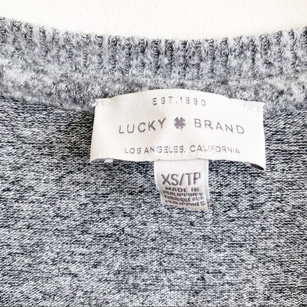 Lucky Brand Cloud Jersey V Neck Tunic Shirt gray - Picture 6 of 13